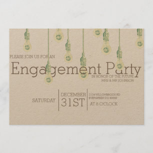 Convites Festa de noivado de suspensão das ampolas   do