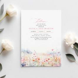 Convites Festa de noivado de Verão Elegante dos Prados