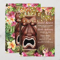 Festa de Noivado de Verão Tiki Havaiano de Madeira
