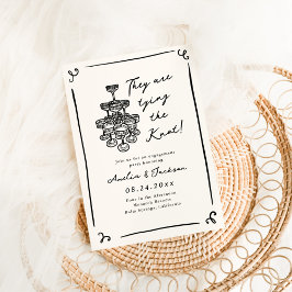 Convites Festa de noivado Desenhada Da Mão