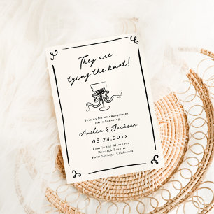 Convites Festa de noivado Desenhada Da Mão