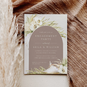 Convites Festa de noivado dos Trópicos Vintage