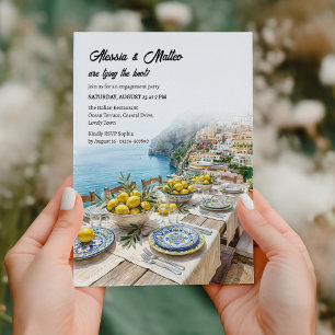 Convites Festa de Noivado em Positano Costa Amalfitana Ital