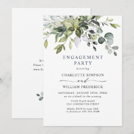 Convites Festa de noivado Eucalyptus simplesmente elegante