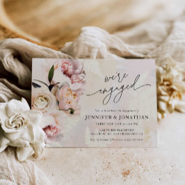 Convites Festa de noivado Floral Cor-de-Rosa