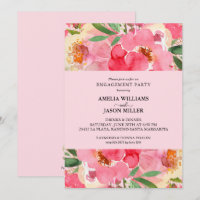 Festa de noivado Floral de Aquarela