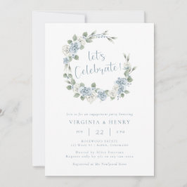 Convites Festa de noivado Floral Elegante