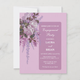 Convites Festa de noivado Floral Elegante