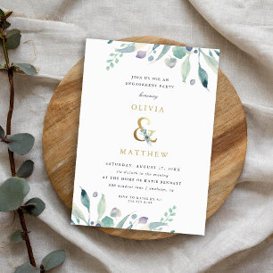 Convites Festa de noivado Floral Luxe