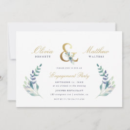 Convites Festa de noivado Floral Luxe