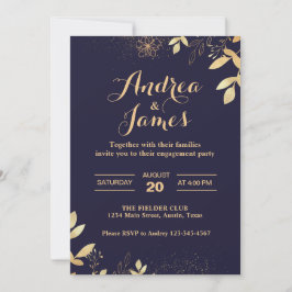 Convites Festa de noivado Floral Rustica Elegante