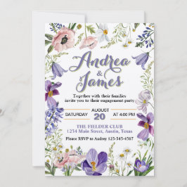 Convites Festa de noivado Floral Rustica Elegante