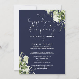 Convites Festa de Noivado Greenery Happily Ever After Votos