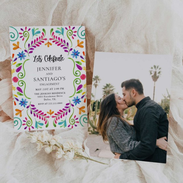 Convites Festa de noivado I de celebração do Vamos Fiesta m (Criador carregado)