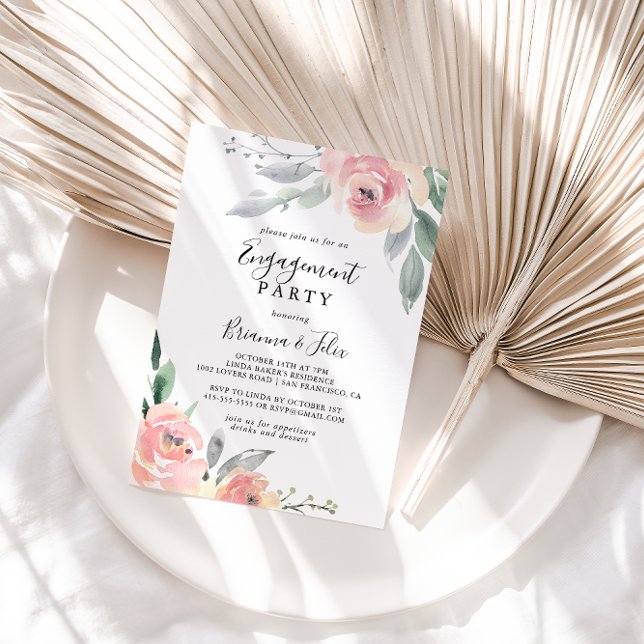 Convites Festa de noivado Invertida Elegante (Criador carregado)