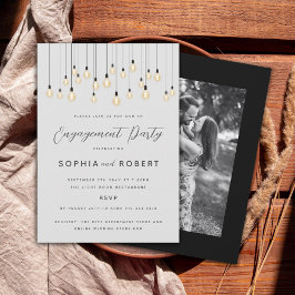 Convites Festa de noivado Invi De Luzes De Travamento Antig