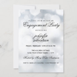 Convites Festa de noivado Leve-Chic Bokee Luxury Silver