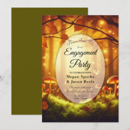 Convites Festa de noivado Magical Amber Forest Fairytale