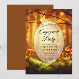 Convites Festa de noivado Magical Amber Forest Fairytale