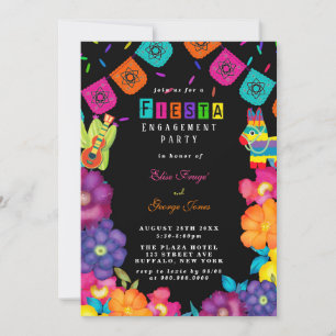 Convites Festa de noivado Mexicana Fiesta Vivid Florals