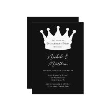 Festa de noivado Mínima Preta e Branco