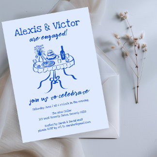 Convites Festa de noivado Personalizada de Janto de Buffet