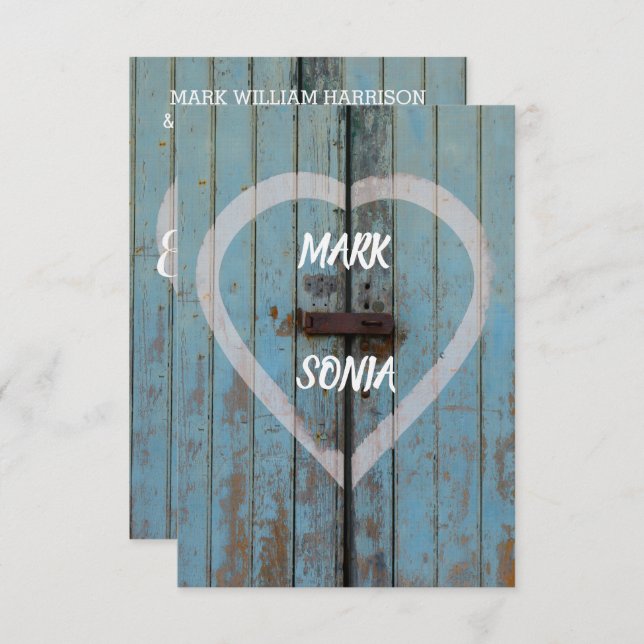 Convites Festa de noivado russa de barba (Frente/Verso)