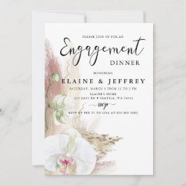 Convites Festa de noivado Rustic Boho Pampas Grass