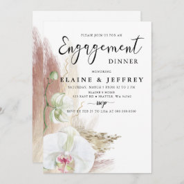 Convites Festa de noivado Rustic Boho Pampas Grass