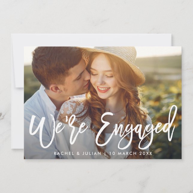 Convites Festa de noivado rústica da Trendy (Frente)