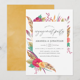 Convites Festa de noivado Safari Watercolor