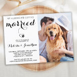 Convites Festa de noivado Simples de Casamento de Pet Foto<br><div class="desc">Deixe o seu Melhor Cão convidar amigos e família para sua festa de noivado com este super fofo cartão de convite para festas de noivado de cães de estimação 'Meus Humanos se Casam'. Personalize com sua foto favorita e personalize com nomes e detalhes de festa de noivado. Este convite de...</div>