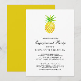 Convites Festa de noivado tropical de abacaxi