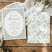 Festa de Noivado Vintage Sage Green We Do BBQ