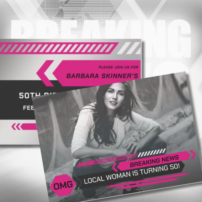 Convites Festa de Notícias de 50º Aniversário da Mulher em  (Criador carregado)