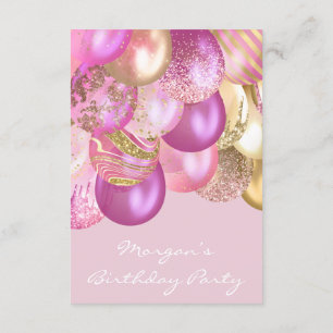 Convites Festa de ouro rosa-Chá de fraldas-de-aniversário