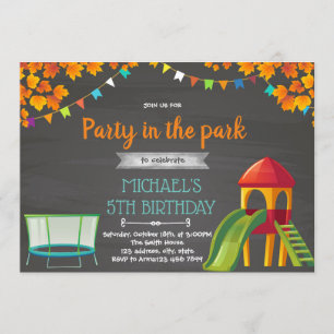 Convites Festa de outono no parquinho