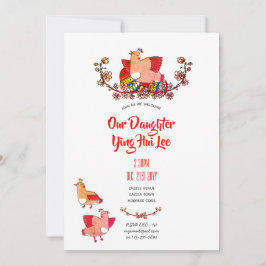 Convites Festa de Ovos Vermelhos Inventa Aves Aquáticas