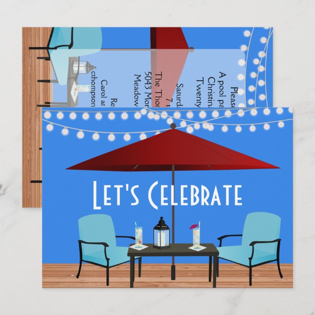 Convites Festa de Paciência de Verão (Frente/Verso)