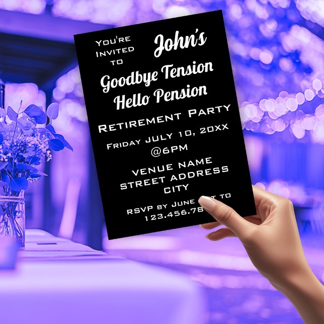Convites Festa de Pai de Tensão de Adeus FUNNY (FUNNY Goodbye Tension Dad Retirement Party Invitation)