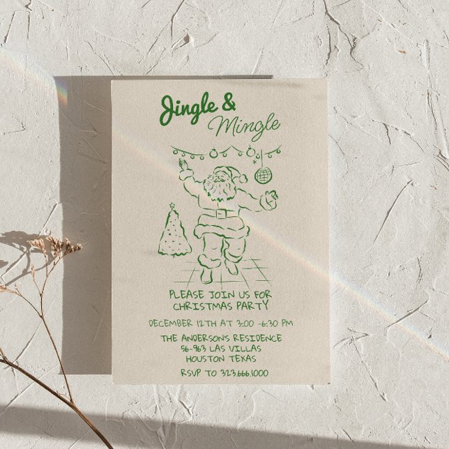 Convites Festa de Papais noeis de Natal Retro Drake (Criador carregado)