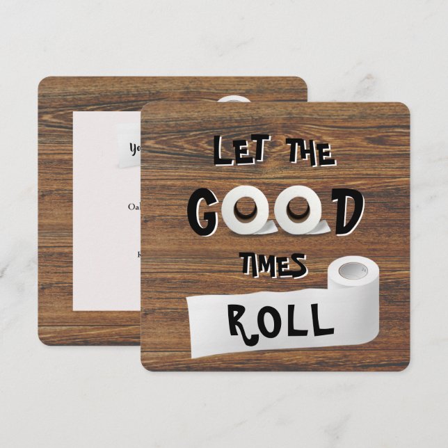 Convites Festa de papel higiênico do Good Times (Frente/Verso)