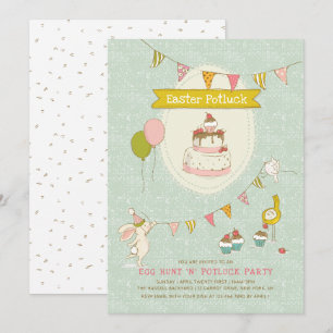 Convites Festa de Páscoa Potluck