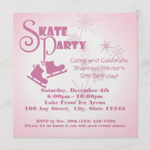 Convites Festa de Patinação de Gelo
