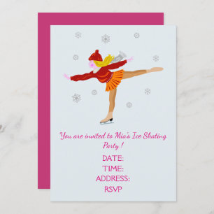 Convites Festa de patinação de gelo