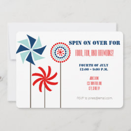 Convites Festa de Picnic de PinWheel ou de CHURRASCO de Ver