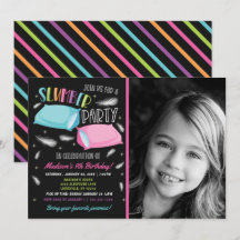 Festa de pijama no aniversário da menina Foto