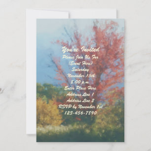Convites Festa de pintura de árvores de outono