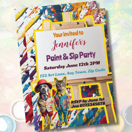Convites Festa de pintura de pintura de pintura de pintura