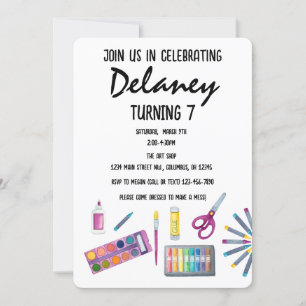 Convites Festa de pintura em festas de arte Festa de Artesa